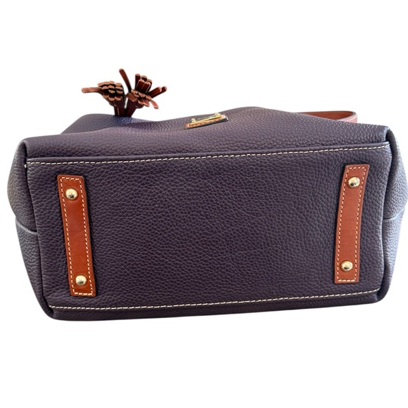 Dooney & Bourke Handbag, Pebble Grain Paige Sac Shoulder Bag - Plum - Picture 5 of 13